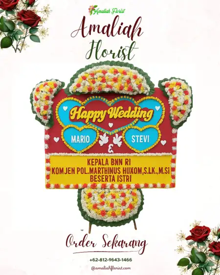 Papan Bunga Pernikahan Gantung